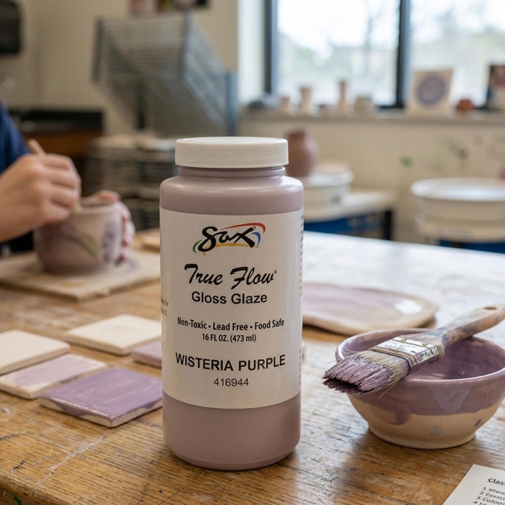 Sax Lead-Free Gloss Glaze, Wisteria Purple
